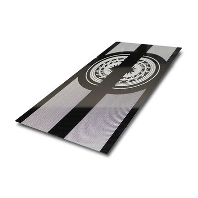Spiegel geätztes gerolltes Aufzugs-Edelstahlblech für Tür-Dekorations-Antirost