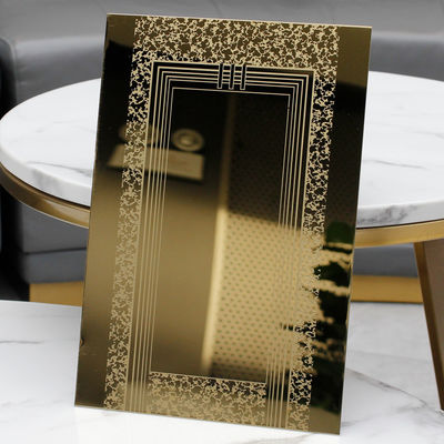 1500 mm goldene Farbe dekoratives Edelstahlblech für Aufzugskabinen