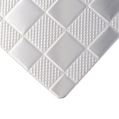 Quadratisches Muster 304 316 prägeartige Edelstahl-Platte AISI des Edelstahlblech-2mm