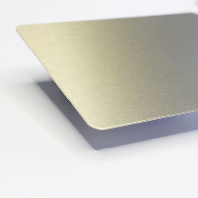 Gold gebürstetes Bronzehaarstrichedelstahlblech für errichtende Dekoration AISI 201 430 Platte des Grad-SS