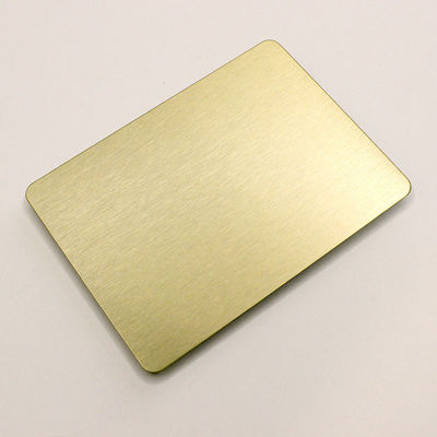 Gold gebürstetes Bronzehaarstrichedelstahlblech für errichtende Dekoration AISI 201 430 Platte des Grad-SS