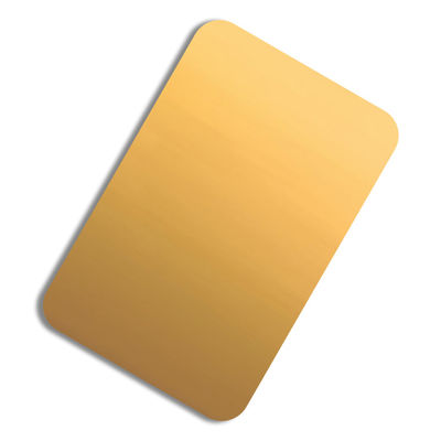 Farbüberzogene Edelstahl-Blechtafel 316 304 Wand-Goldspiegel 4x8 PVD 8K 3D