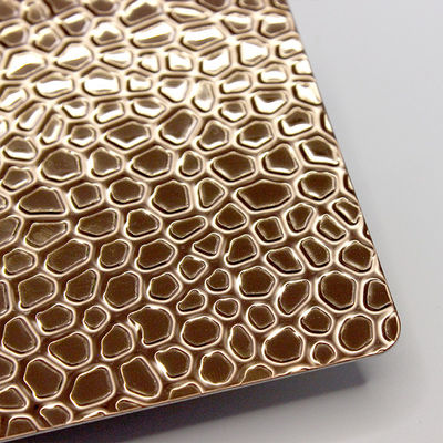 Rose Gold Honeycomb Stamped Stainless-Stahlplatten-Wand Decorateive-Blatt