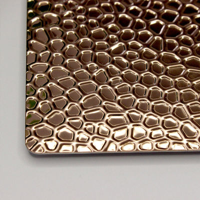 Rose Gold Honeycomb Stamped Stainless-Stahlplatten-Wand Decorateive-Blatt