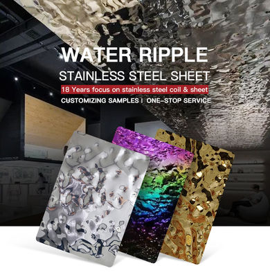 JIS stempelte Wasser-Kräuselungs-Edelstahlblech für Esszimmer-Wand-Deckenverkleidungen