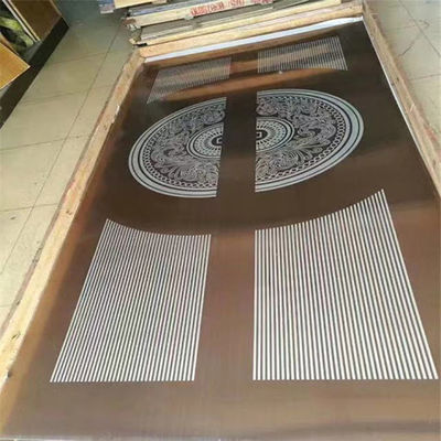 304 geätzte Spiegel-Muster-Aufzugs-Edelstahlblech-Wände 1219x2438mm