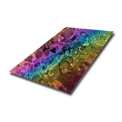 Wasserspiegelpolerierte Wellplatten aus Edelstahl AISI 304 316 Farbdekorationswandplatte