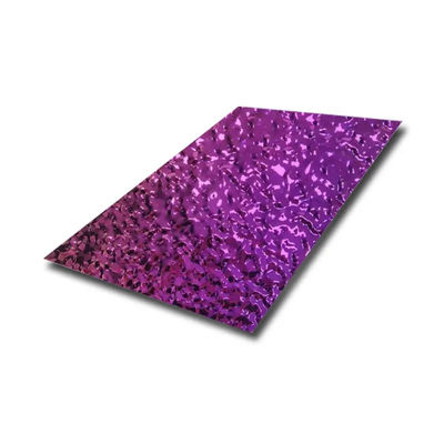 Wasserspiegelpolerierte Wellplatten aus Edelstahl AISI 304 316 Farbdekorationswandplatte