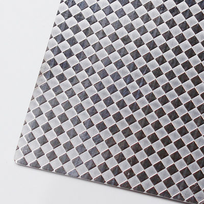 3D-Rhombusmuster Edelstahl-Gedrucktes Blatt Individuelles SS-Blatt nach Maß geschnitten