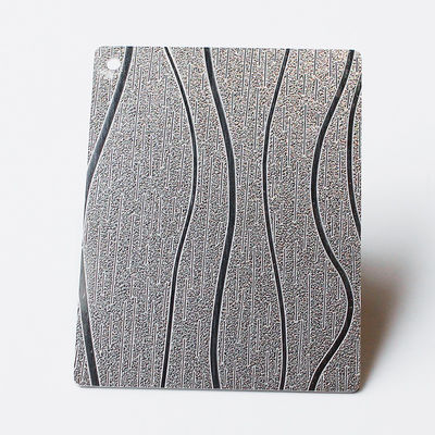 Holzkorn Textur Veredelung Prägnierung Edelstahlplatte individuell geschnitten Größe 1mm 1,2mm 1,5mm Dicke