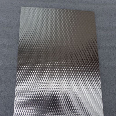 BA-Finix aus geprägter Edelstahlplatte mit 5WL-Muster 0,2 mm Dicke