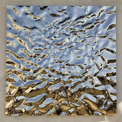 304 Edelstahl pvd Metall texturiertes Blatt Silber Kleines Wassereinwirbelungsblech aus Edelstahl
