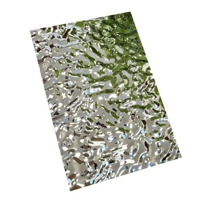 304 Edelstahl pvd Metall texturiertes Blatt Silber Kleines Wassereinwirbelungsblech aus Edelstahl