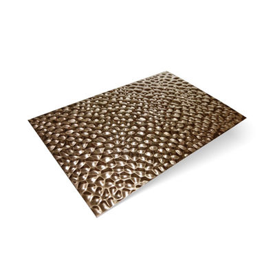 Grade 304 2B/BA Veredelung 0,8 mm Dicke Ripple Honeycomb Edelstahl Textur nahtlose Metallplatte