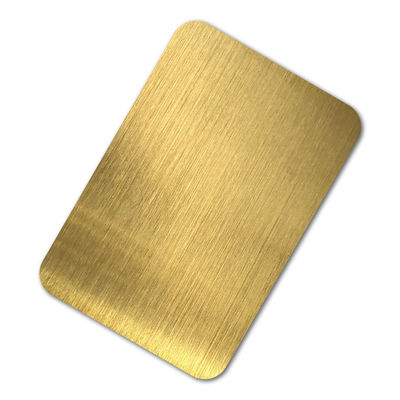 Überzogenes Gold JIS PVD bürstete Edelstahlblech 2mm der 304 Haarstrichedelstahl-Platte