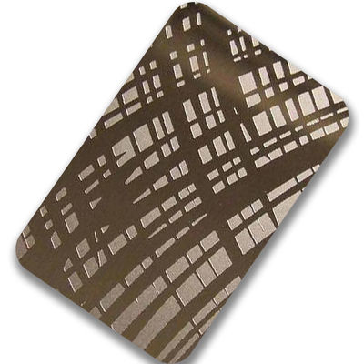 Moderne 304 geätzte Edelstahlblech-flache Form für Landhaus-Wand-Dekor