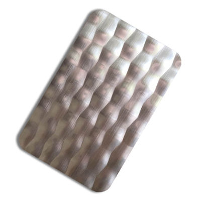 304 gestempeltes Wasserwellen-Edelstahlplatte Metalldekoratives Blatt