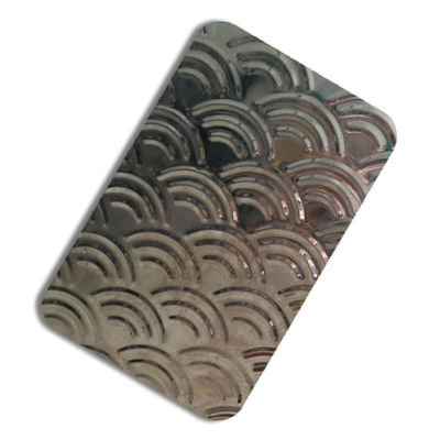 304 gestempeltes Wasserwellen-Edelstahlplatte Metalldekoratives Blatt