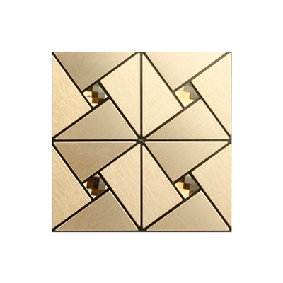deckt überzogene Edelstahl-Küche des Gold201 304 20X20mm metallische Mosaikfliesen mit Ziegeln