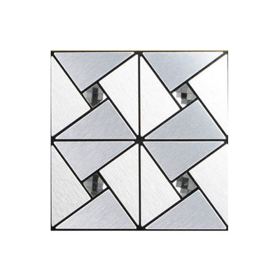 304 Edelstahl-Mosaik-Fliese 0.8mm Stärke-3D für Küchen-Wand-Dekor