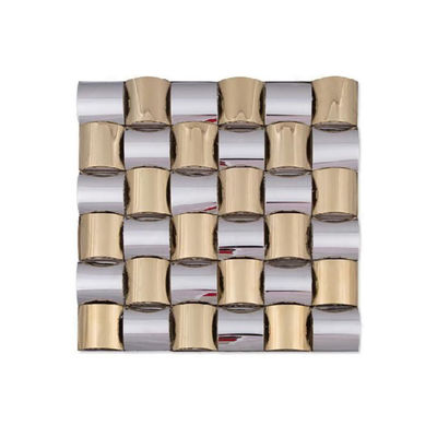 Stärke-Edelstahl-Mosaik-Fliese der Gewohnheits-1.0mm bedeckt für Küchen-Badezimmer