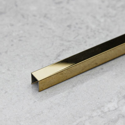 Der Gold316 U-förmige Spiegel-Ordnung 0.5mm~3mm Edelstahl-Fliesen-Ordnungs-20mm stark