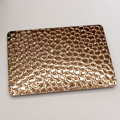 Guter Preis Rose Gold Honeycomb Stamped Stainless-Stahlplatten-Wand Decorateive-Blatt Online