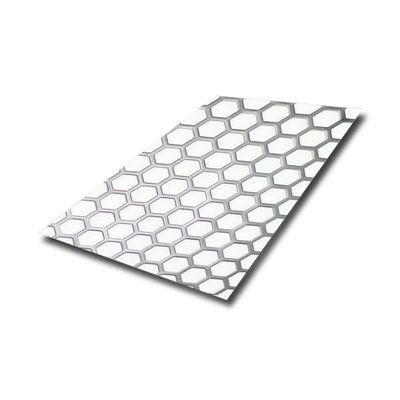 Guter Preis Hexagonale perforierte Edelstahlplatte 2 mm 3 mm Dicke Online