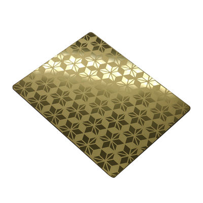 Guter Preis 201 PVD-Farbbeschichtungs-Edelstahl-metallschneidendes Blatt, das Muster 4x8 für Wand-Dekor ätzt Online