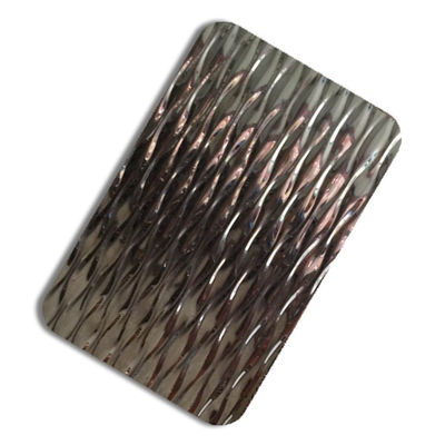 Guter Preis 304 gestempeltes Wasserwellen-Edelstahlplatte Metalldekoratives Blatt Online