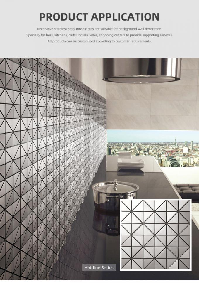 Spitzenverkaufsküchenbadezimmer benutzen 1.0mm Stärkeedelstahl-Mosaikfliese im Aktienpreis pro Kilogramm
