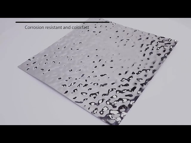 Firmenvideos Ungefähr water ripple stainless steel sheet ss 201 304 Metal decorative plate
