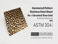 AISI 304 316 PVD Rose gold Farbe Honigstock Musterplatte Edelstahl Textur Blatt
