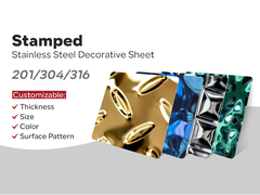 201 304 316 PVD-Dekoration Metallplatte Edelstahlstempel
